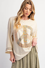 Load image into Gallery viewer, Peace &amp; Love Jersey Tee by Easel - Natural