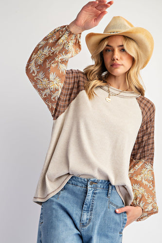 Mix & Match Ribbed Top - Stone