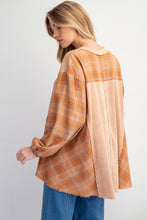 Load image into Gallery viewer, Joni Plaid Jersey Top - Camel
