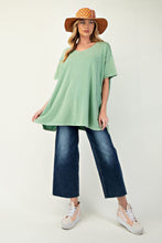 Load image into Gallery viewer, Mineral Washed Oversized Tee by Easel - Green Apple *Regular &amp; Curvy*