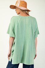 Load image into Gallery viewer, Mineral Washed Oversized Tee by Easel - Green Apple *Regular &amp; Curvy*