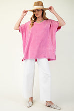 Load image into Gallery viewer, Mineral Washed Oversized Tee by Easel - Malibu Pink *Regular &amp; Curvy*
