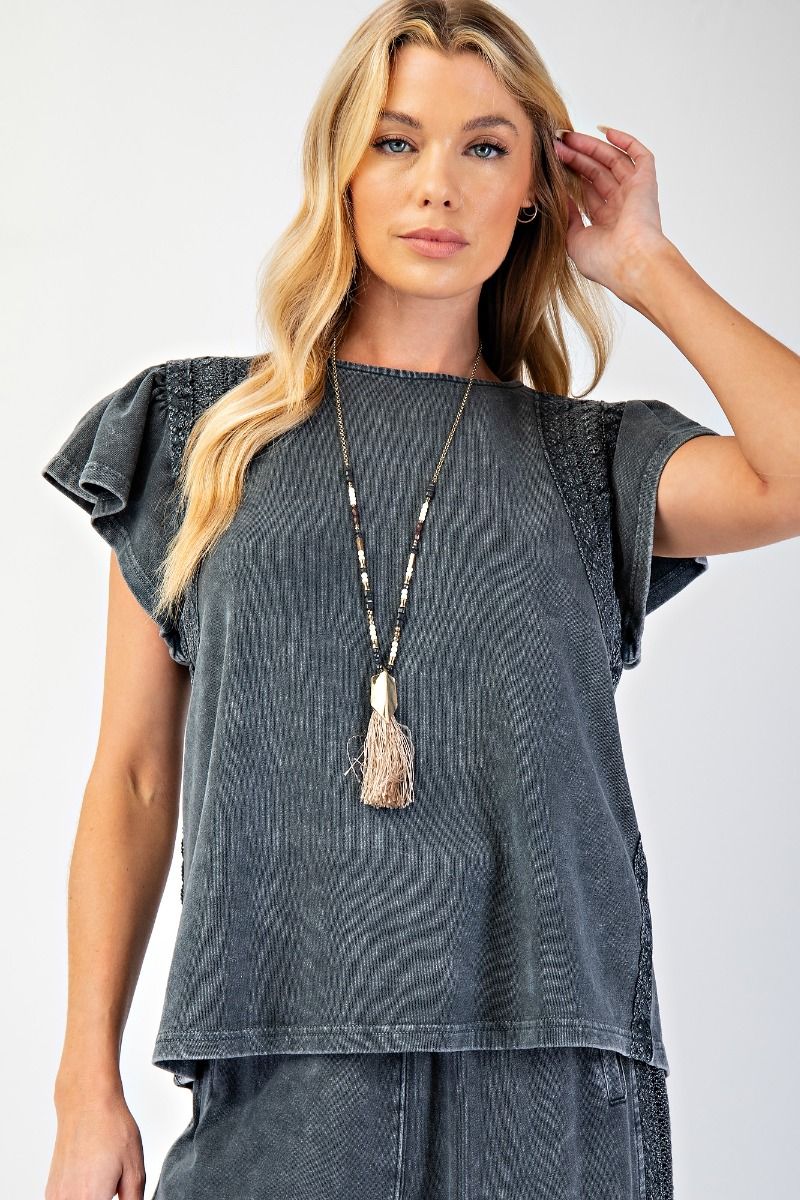 Keep it Real Set {Top} by Easel - Black