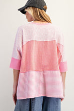 Load image into Gallery viewer, Candy Striper Pink Oversized Top