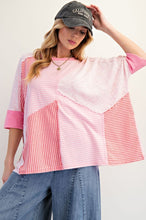 Load image into Gallery viewer, Candy Striper Pink Oversized Top