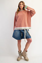 Load image into Gallery viewer, Slow It Down Striped Top - Coral