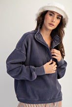 Load image into Gallery viewer, Virginia Terry Knit Pullover - Blueberry