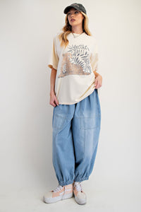 Cheetah Graphic Tee by Easel - Vanilla