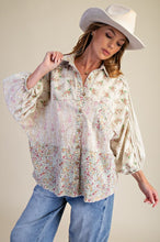 Load image into Gallery viewer, Serena Floral Patchwork Top
