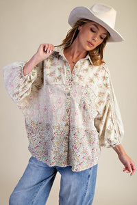Serena Floral Patchwork Top