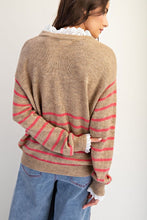Load image into Gallery viewer, Myra Lace Trim Sweater - Latte