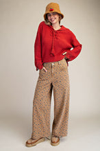 Load image into Gallery viewer, Fireside Crochet Knit Sweater - Boho Red