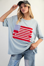 Load image into Gallery viewer, Bitsy Braided Flag Top - Dusty Blue