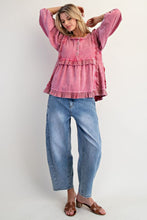 Load image into Gallery viewer, Autumn Afternoon Ruffle Top - Rose