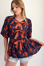 Load image into Gallery viewer, Good Graces Bow Top - Midnight Blue
