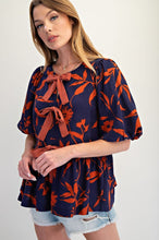 Load image into Gallery viewer, Good Graces Bow Top - Midnight Blue