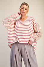 Load image into Gallery viewer, Hillary Striped Pullover - Pink