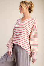 Load image into Gallery viewer, Hillary Striped Pullover - Pink