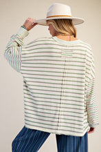 Load image into Gallery viewer, Hillary Striped Pullover - Sage