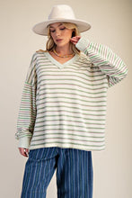 Load image into Gallery viewer, Hillary Striped Pullover - Sage
