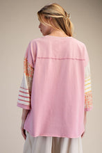 Load image into Gallery viewer, Emmie Mixed Pattern Top - Pink