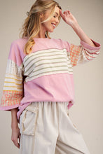 Load image into Gallery viewer, Emmie Mixed Pattern Top - Pink