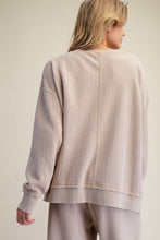 Load image into Gallery viewer, Luxe Living Textured Pullover - Mushroom