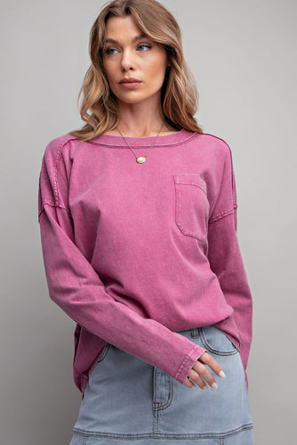 Drop Sleeve Tee by Easel - Orchid