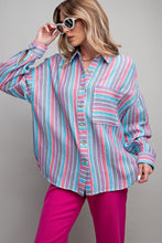 Load image into Gallery viewer, Janette Striped Button Down - Lilac