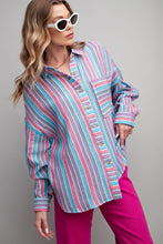 Load image into Gallery viewer, Janette Striped Button Down - Lilac