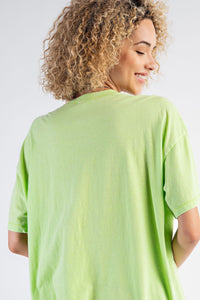 Dana Mineral Washed Tee - Lime