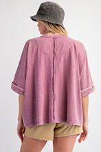 Load image into Gallery viewer, Groovy Flower Patch Top - Dusty Magenta *Curvy*