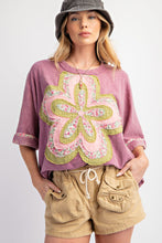 Load image into Gallery viewer, Groovy Flower Patch Top - Dusty Magenta *Curvy*