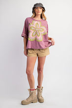 Load image into Gallery viewer, Groovy Flower Patch Top - Dusty Magenta *Curvy*