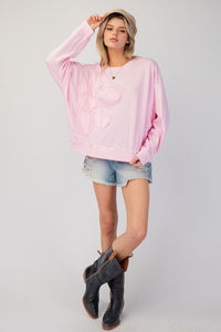 Flower Girl Knit Pullover - Light Pink