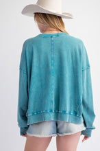 Load image into Gallery viewer, Flower Girl Knit Pullover - Teal