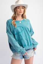 Load image into Gallery viewer, Flower Girl Knit Pullover - Teal
