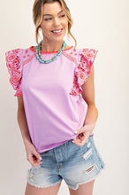 Load image into Gallery viewer, Holland Embroidered Ruffle Top - Lilac Rose