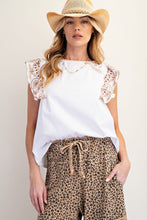 Load image into Gallery viewer, Holland Embroidered Ruffle Top - White