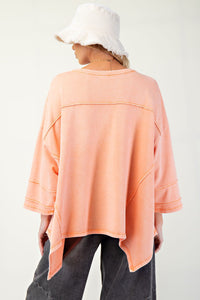 Rylee Oversized Top - Cantaloupe *Curvy*