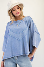Load image into Gallery viewer, Heart to Heart Oversized Top - Peri Blue