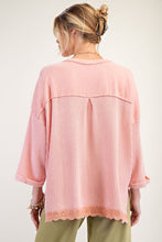 Load image into Gallery viewer, Parker Henley Top - Faded Coral