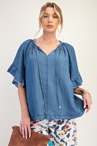 Original Chambray Top - Dark Denim