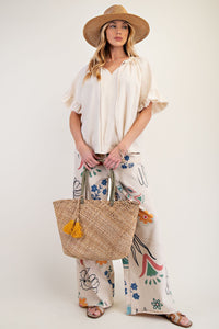 Natural Chambray Top
