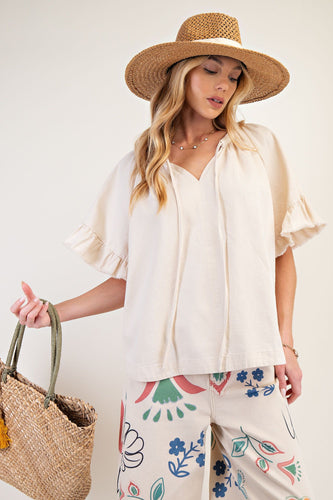 Natural Chambray Top
