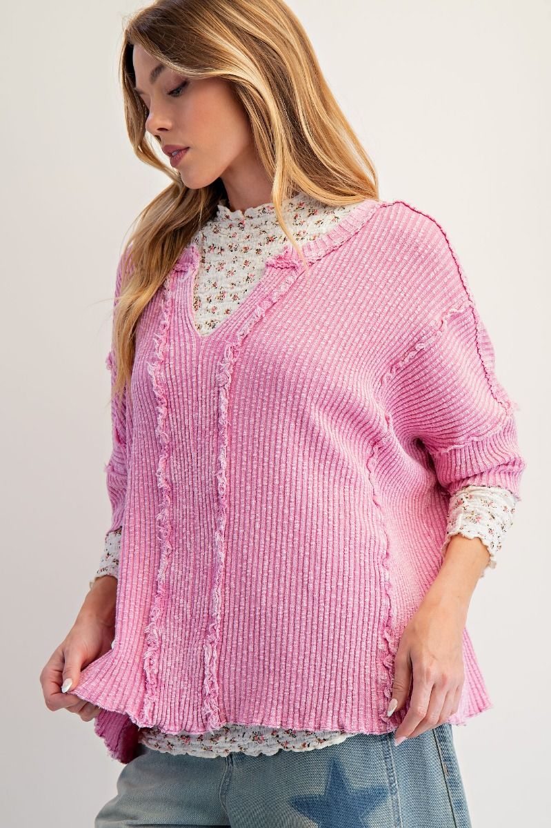 Harlem Waffle Top - Calypso Pink