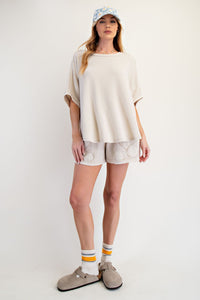 Emersyn Oversized Top - Khaki *Curvy*