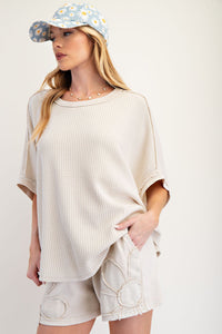 Emersyn Oversized Top - Khaki *Curvy*