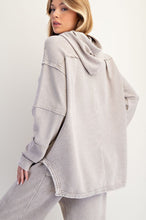 Load image into Gallery viewer, Relaxed Ribbed Hoodie - Heathered Grey