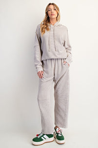Relaxed Ribbed Pants - Heathered Grey